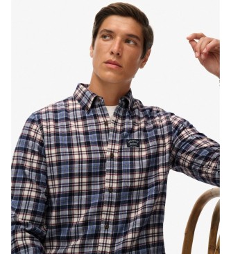 Superdry Blauw-rode geruite Lumberjack-blouse