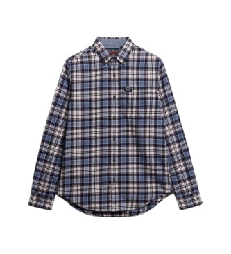 Superdry Blauw-rode geruite Lumberjack-blouse