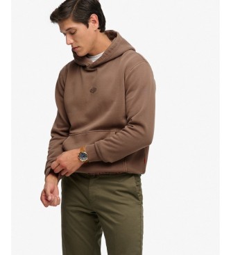 Superdry Sudadera con capucha Micro Logo marrón