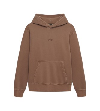 Superdry Sudadera con capucha Micro Logo marrón