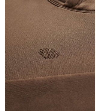 Superdry Sudadera con capucha Micro Logo marrón