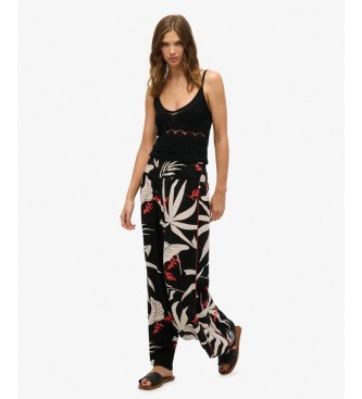 Superdry Pantalón Beach negro