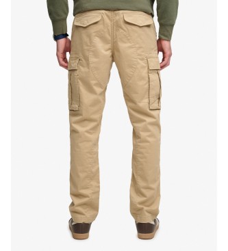 Superdry Pantalón cargo Slim Taper beige