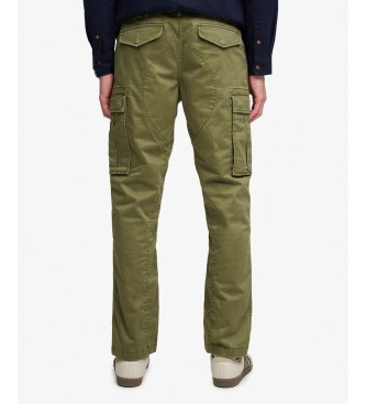 Superdry Pantalón cargo Slim Taper verde
