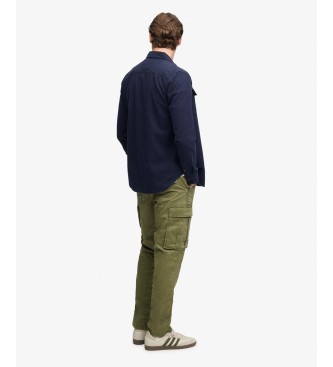 Superdry Pantalón cargo Slim Taper verde