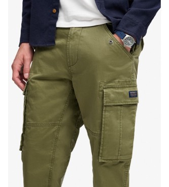 Superdry Pantalón cargo Slim Taper verde