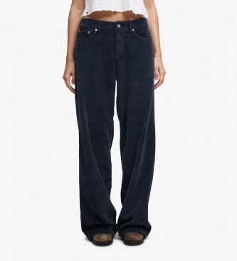 Superdry Pantalone Mid Baggy Jumbo blu navy