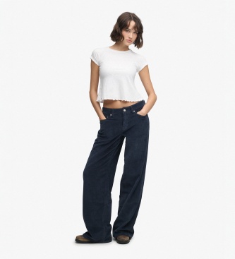 Superdry Pantalone Mid Baggy Jumbo blu navy
