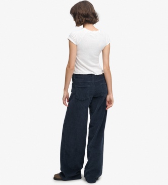 Superdry Pantalone Mid Baggy Jumbo blu navy