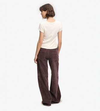 Superdry Pantalone Mid Baggy Jumbo marrone
