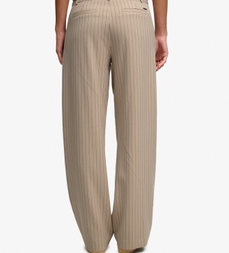 Superdry Beige Nadelstreifenhose