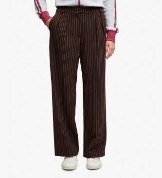 Superdry Braune Nadelstreifenhose