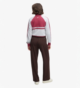 Superdry Braune Nadelstreifenhose