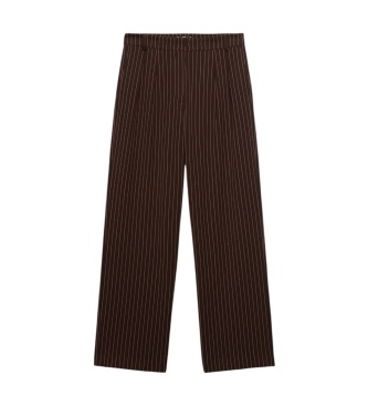 Superdry Braune Nadelstreifenhose