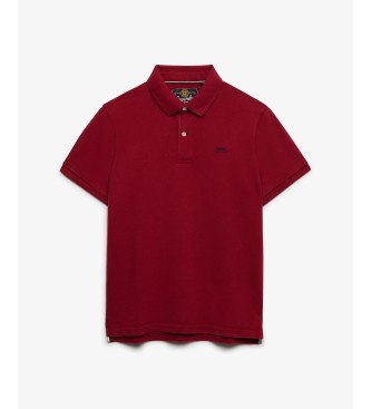 Superdry Polo Classic Pique rood