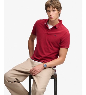 Superdry Polo Classic Pique rood