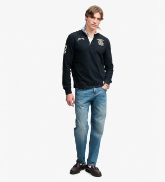 Superdry Polo rugby Double Emblem marine