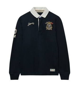Superdry Polo rugby Double Emblem marine