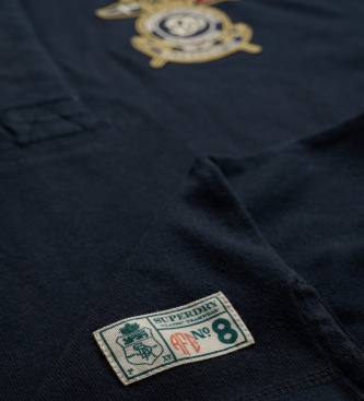 Superdry Polo rugby Double Emblem marine