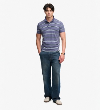 Superdry Polo Vintage Stripe bleu