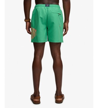 Superdry Maillot de bain avec logo imprimé vert