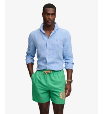 Superdry Maillot de bain avec logo imprimé vert