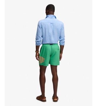 Superdry Maillot de bain avec logo imprimé vert