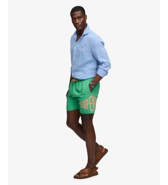 Superdry Maillot de bain avec logo imprimé vert
