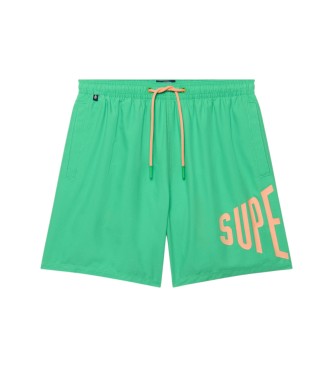 Superdry Maillot de bain avec logo imprimé vert
