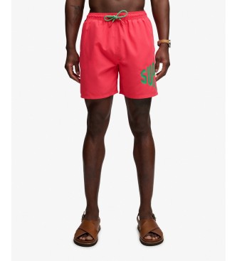 Superdry Maillot de bain Printed Logo 16 rose