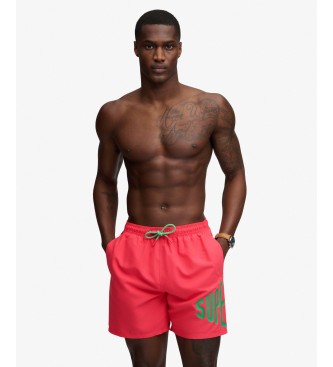 Superdry Maillot de bain Printed Logo 16 rose