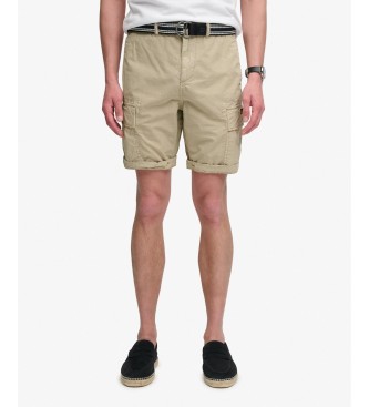 Superdry Beige Ripstop Light cargo shorts