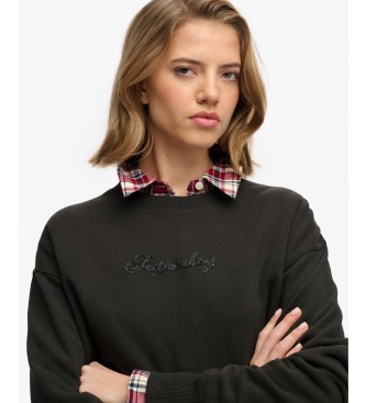 Superdry Black Script Brand Sweatshirt
