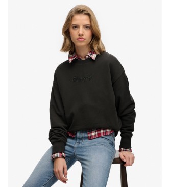 Superdry Black Script Brand Sweatshirt