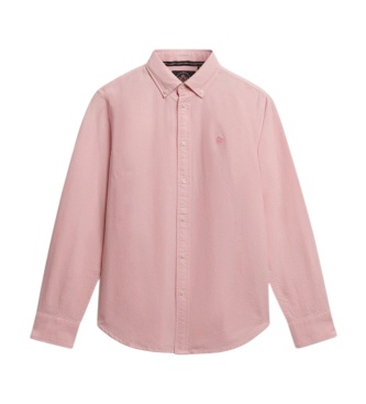 Superdry Chemise Oxford Slim manches longues rose
