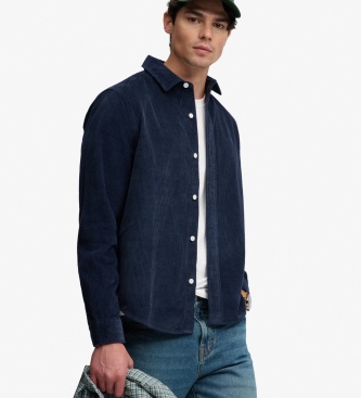 Superdry Overshirt van marineblauw ribfluweel