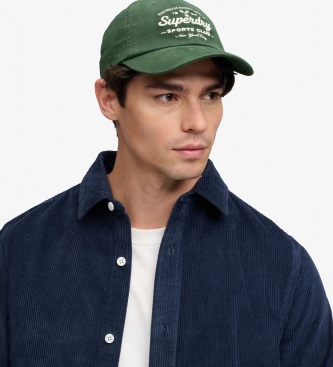 Superdry Overshirt van marineblauw ribfluweel