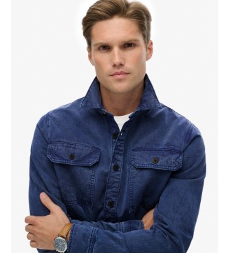 Superdry Merchant Military överskjorta marinblå