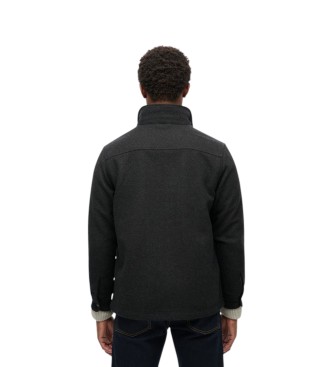 Superdry Sobrecamisa Merchant Wool preta