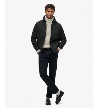 Superdry Sobrecamisa Merchant Wool preta