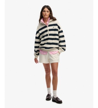 Superdry Navy Studios Stripe Half Zip Sweatshirt