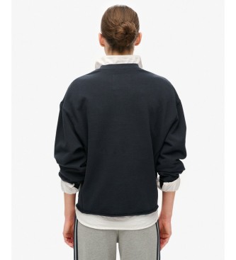 Superdry Navy Athletic Loose Crop Sweatshirt