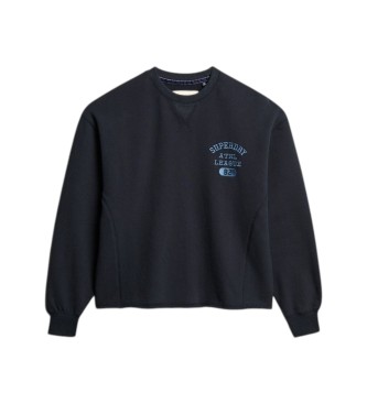 Superdry Navy Athletic Loose Crop Sweatshirt