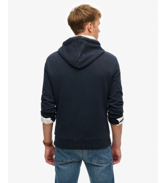 Superdry Sweater met capuchon en logo Vintage Cali navy