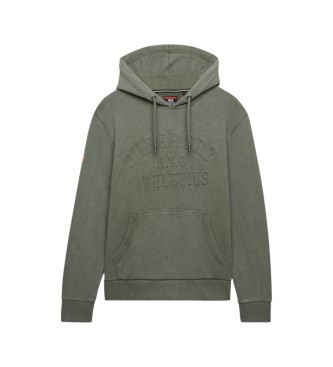 Superdry Sudadera con capucha Athletic Emboss verde oliva