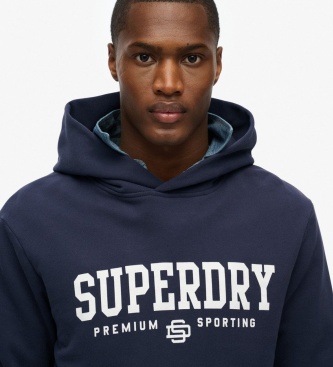 Superdry Sweat à capuche Code Core Sport marine