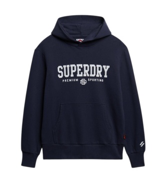 Superdry Sweat à capuche Code Core Sport marine