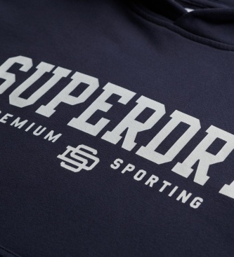 Superdry Sweat à capuche Code Core Sport marine