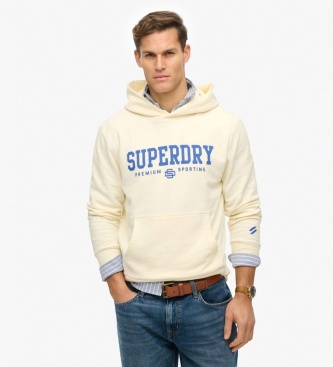 Superdry Sweat à capuche Code Core Sport beige