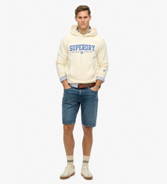 Superdry Sweat à capuche Code Core Sport beige